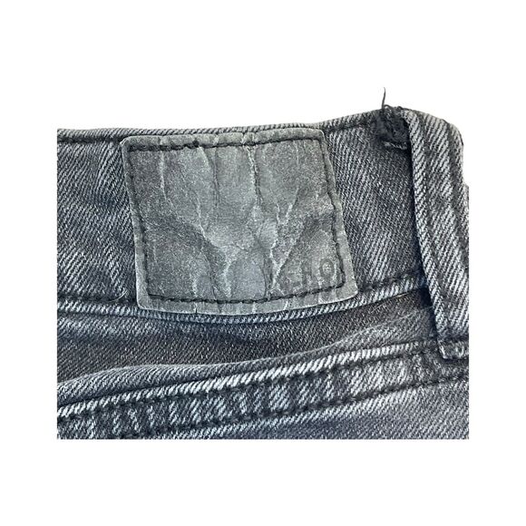Aeropostale Straight & Pencil Skirt Women's 0 Black Denim Stretch Distressed - Picture 7 of 7